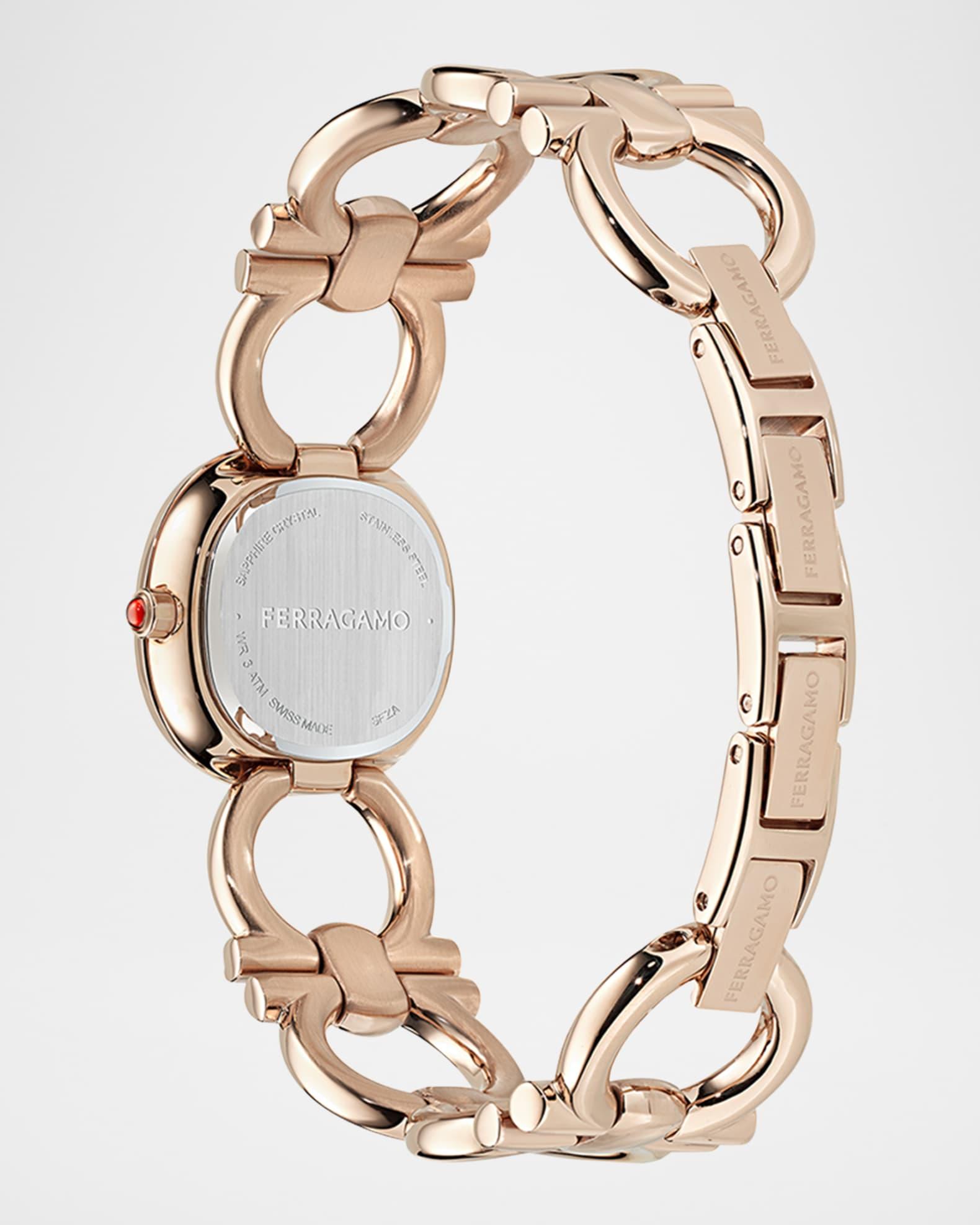 Double Gancini 25MM IP Rose Gold Bracelet Watch Product Image