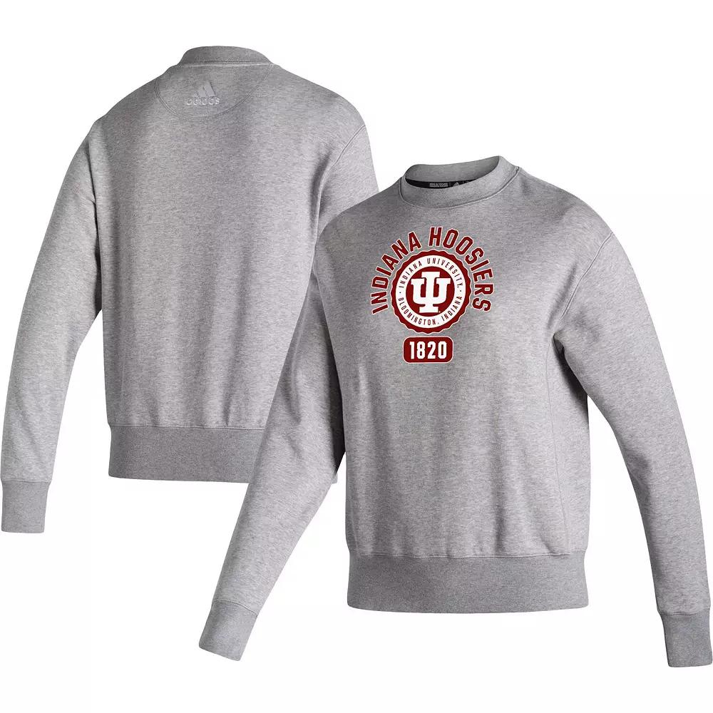 Women's adidas Heathered Gray Texas A&M Aggies Vintage Circle Pullover Sweatshirt,  Product Image
