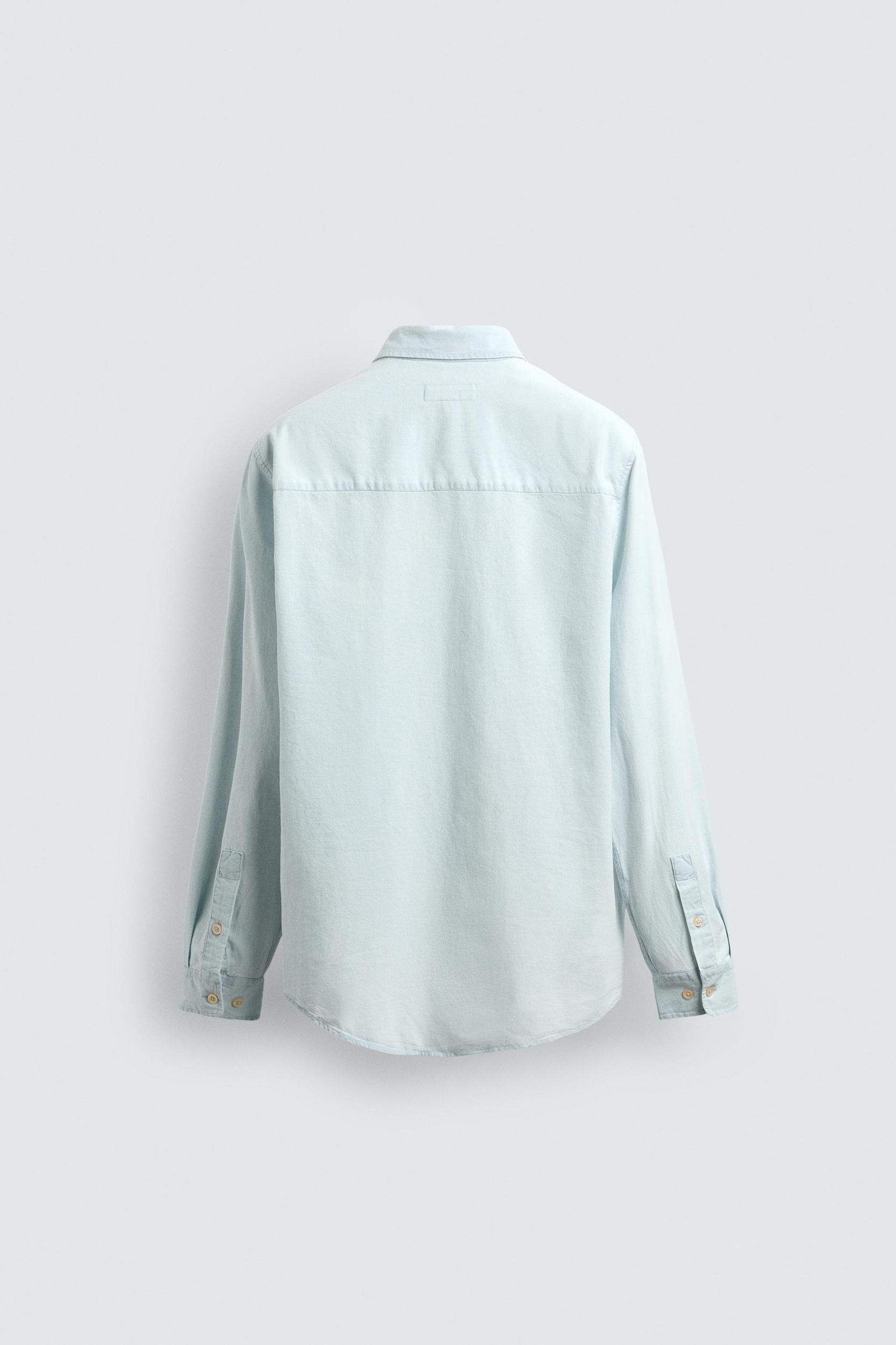 LIGHTWEIGHT COTTON DENIM SHIRT Product Image