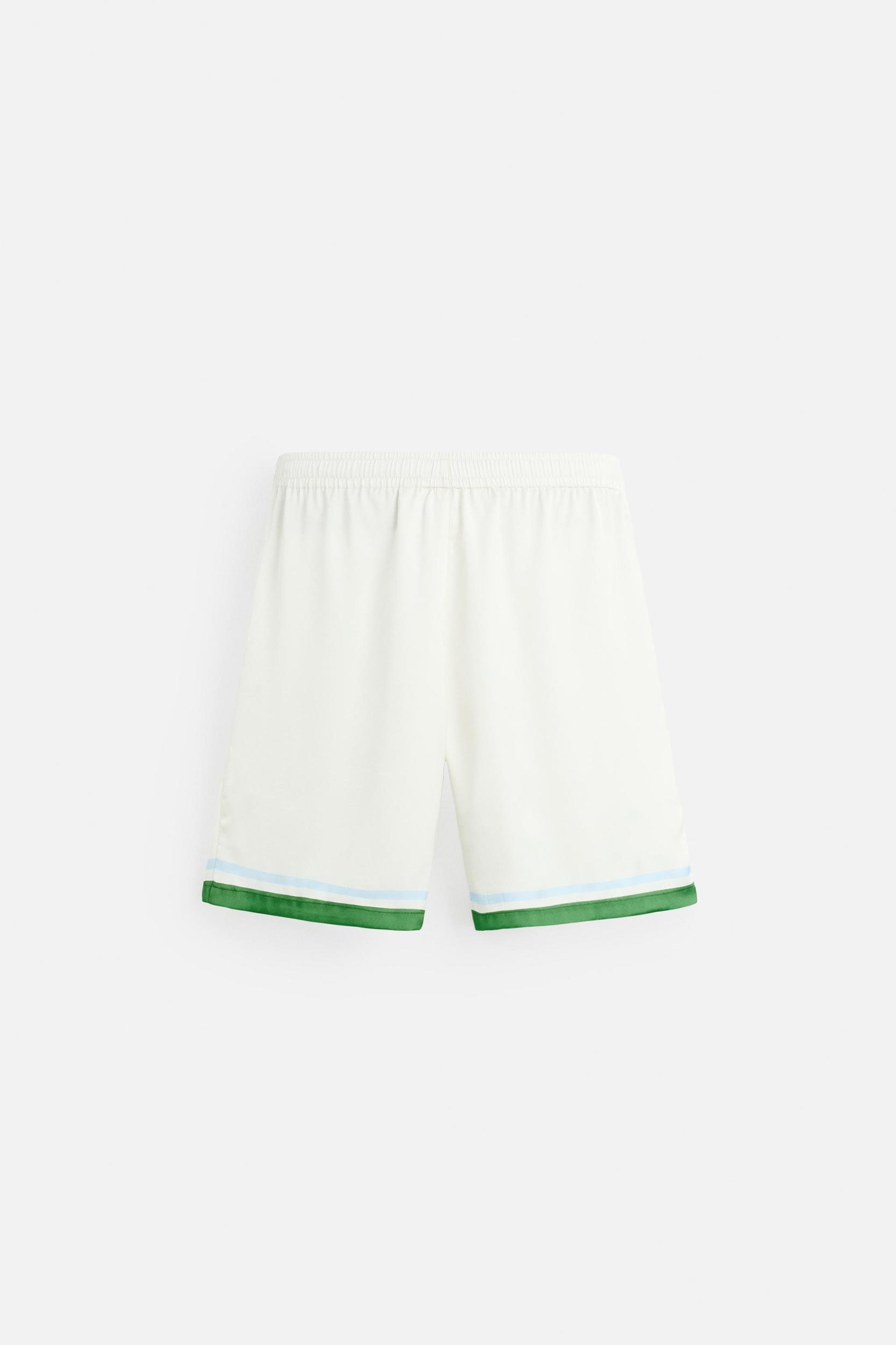 PATTERNED SATIN EFFECT SHORTS Product Image