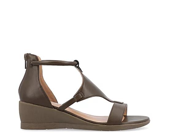 Journee Trayle Women's Wedge Sandals,  Product Image