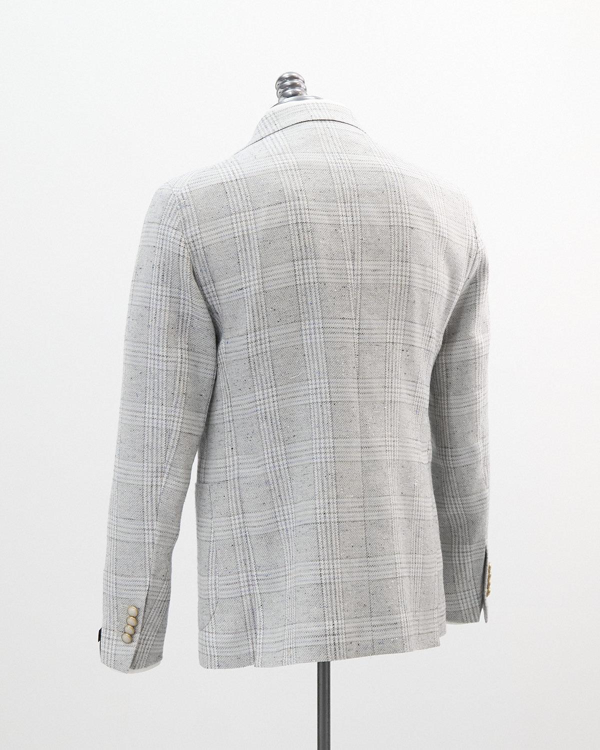 Tagliatore Light Grey Plaid Blazer Product Image