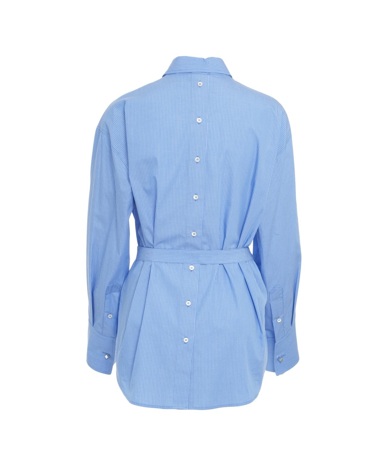 Striped blouse with waist belt Product Image