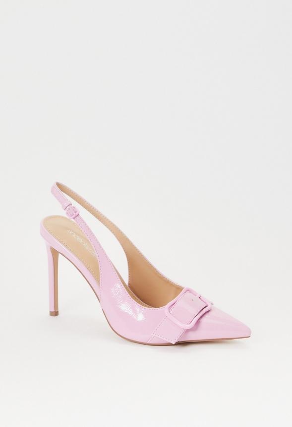 JustFab Margaux Platform Loafer Pump Womens Black/ White Size 8.5 Product Image