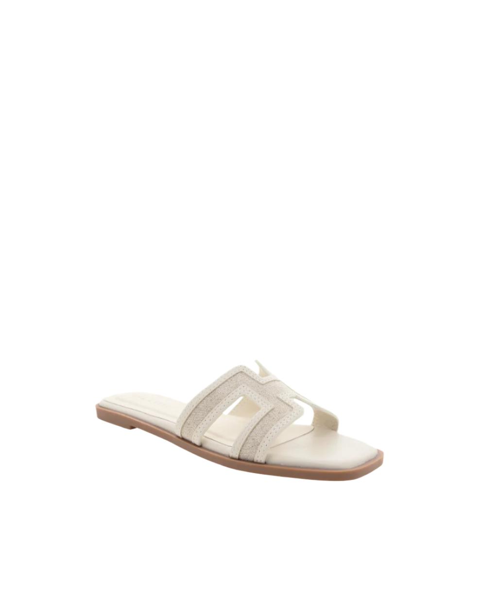 BILLINI | Gordy Slides | Cream Linen Product Image
