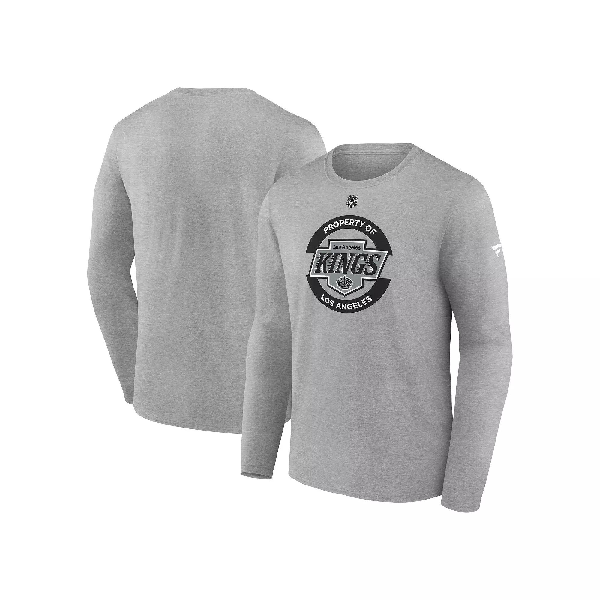 Men's Fanatics Gray Los Angeles Kings Authentic Pro Practice Long Sleeve T-Shirt,  Product Image