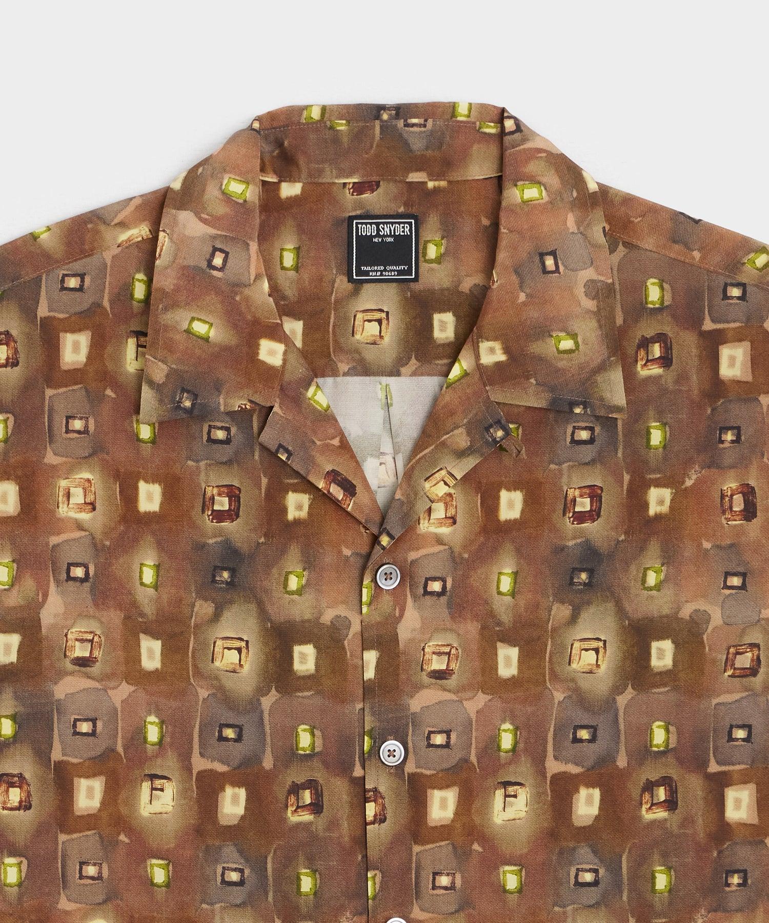 Cropped Silk-Cotton Camp Collar Shirt Product Image