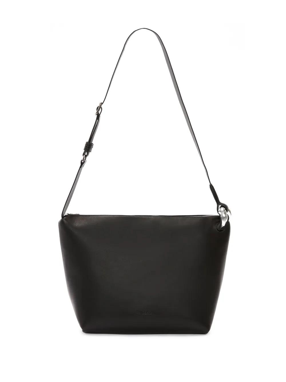 Corner leather crossbody bag Product Image