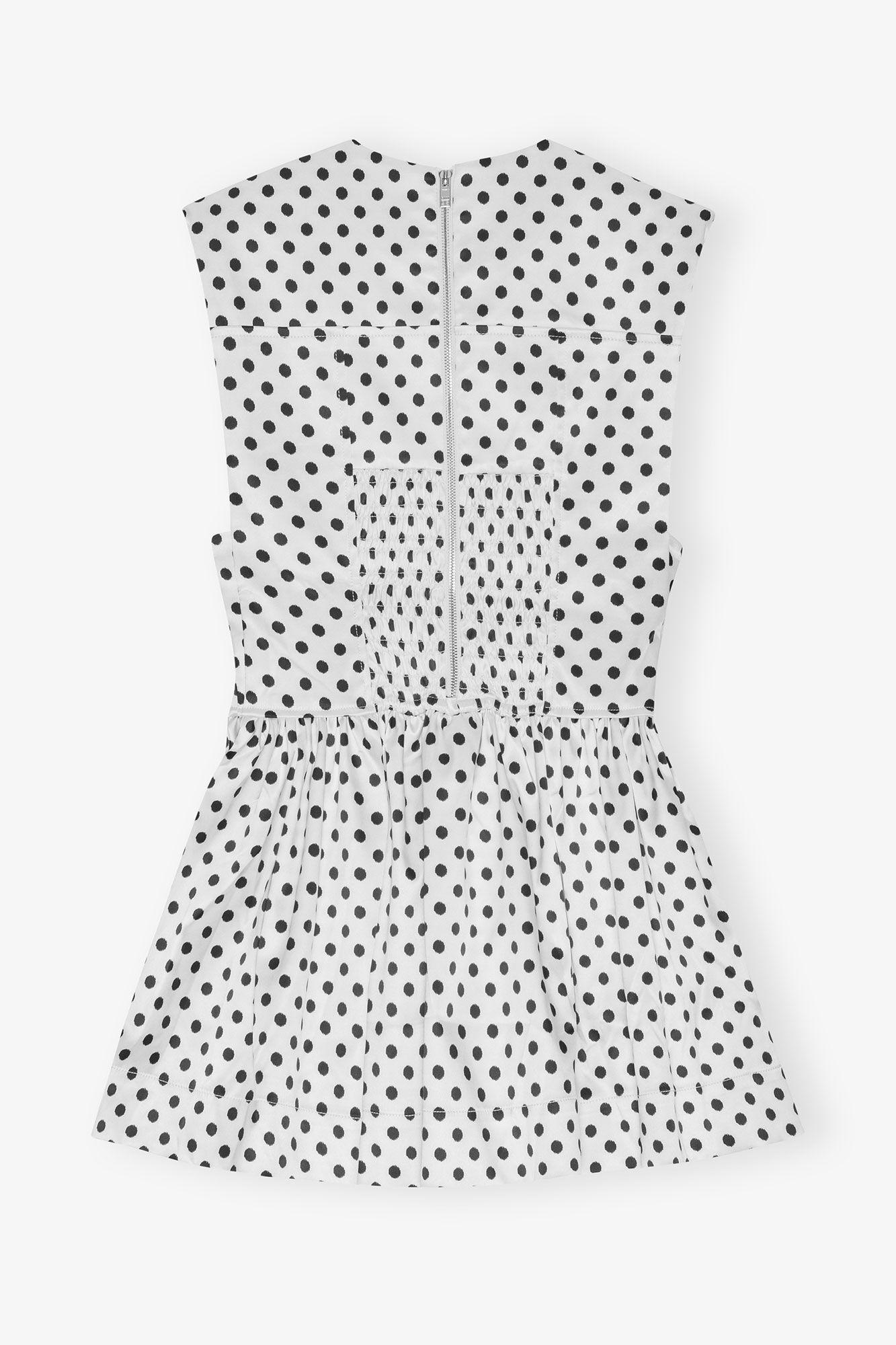 Polka-Dot Satin Corset Mini Dress Product Image