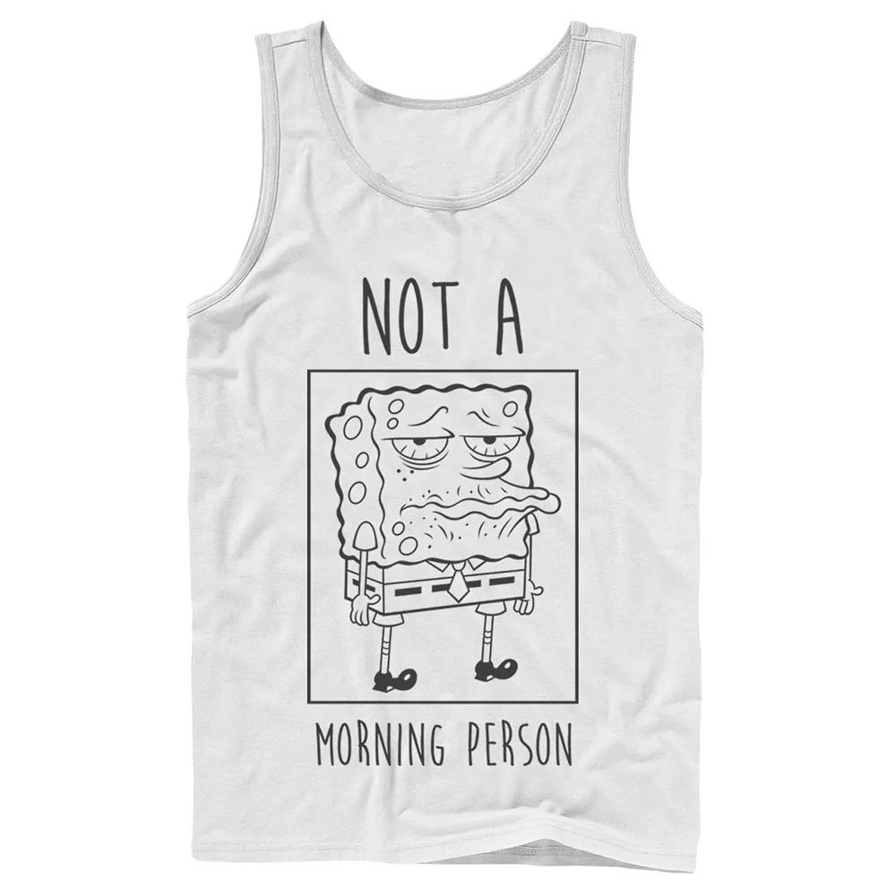 Men's Nickelodeon SpongeBob SquarePants Not A Morning Person Graphic Tank Top,  Product Image