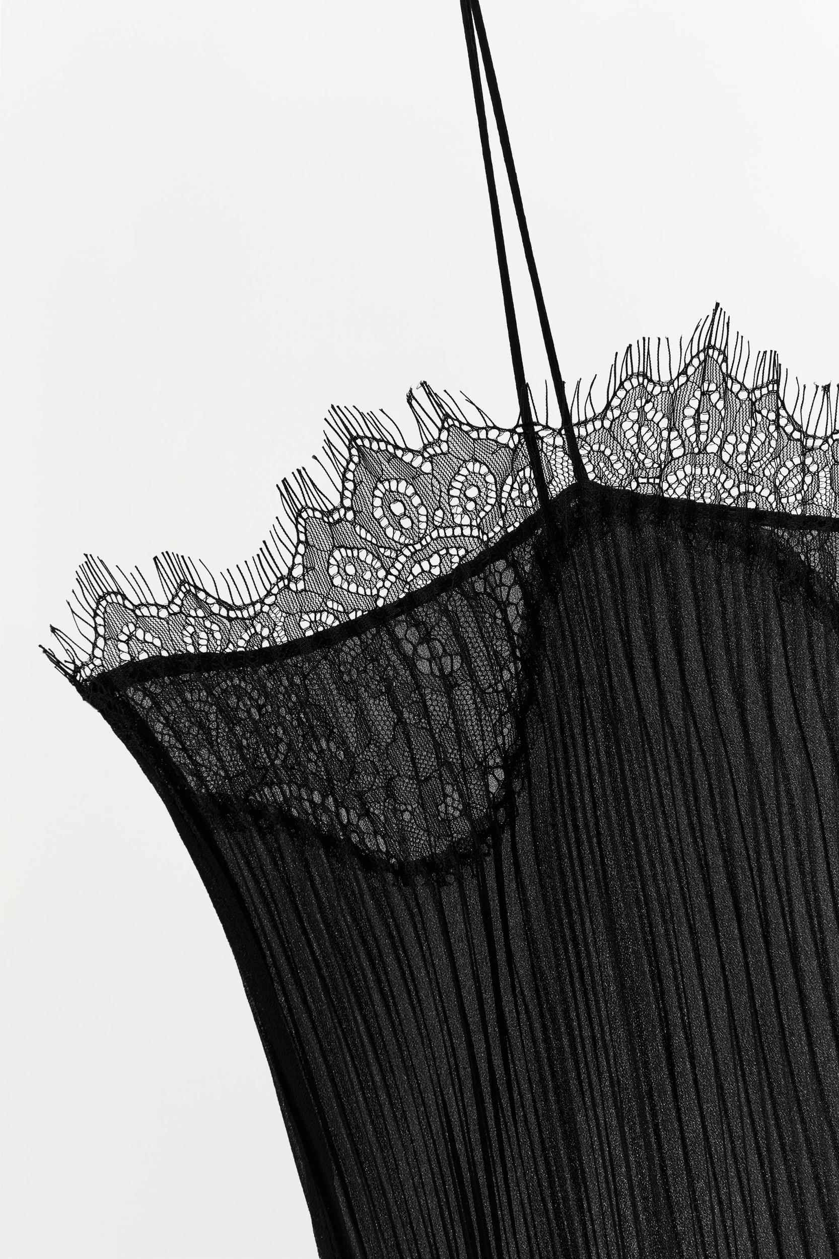 PLEATED LACE DETAIL TOP Product Image