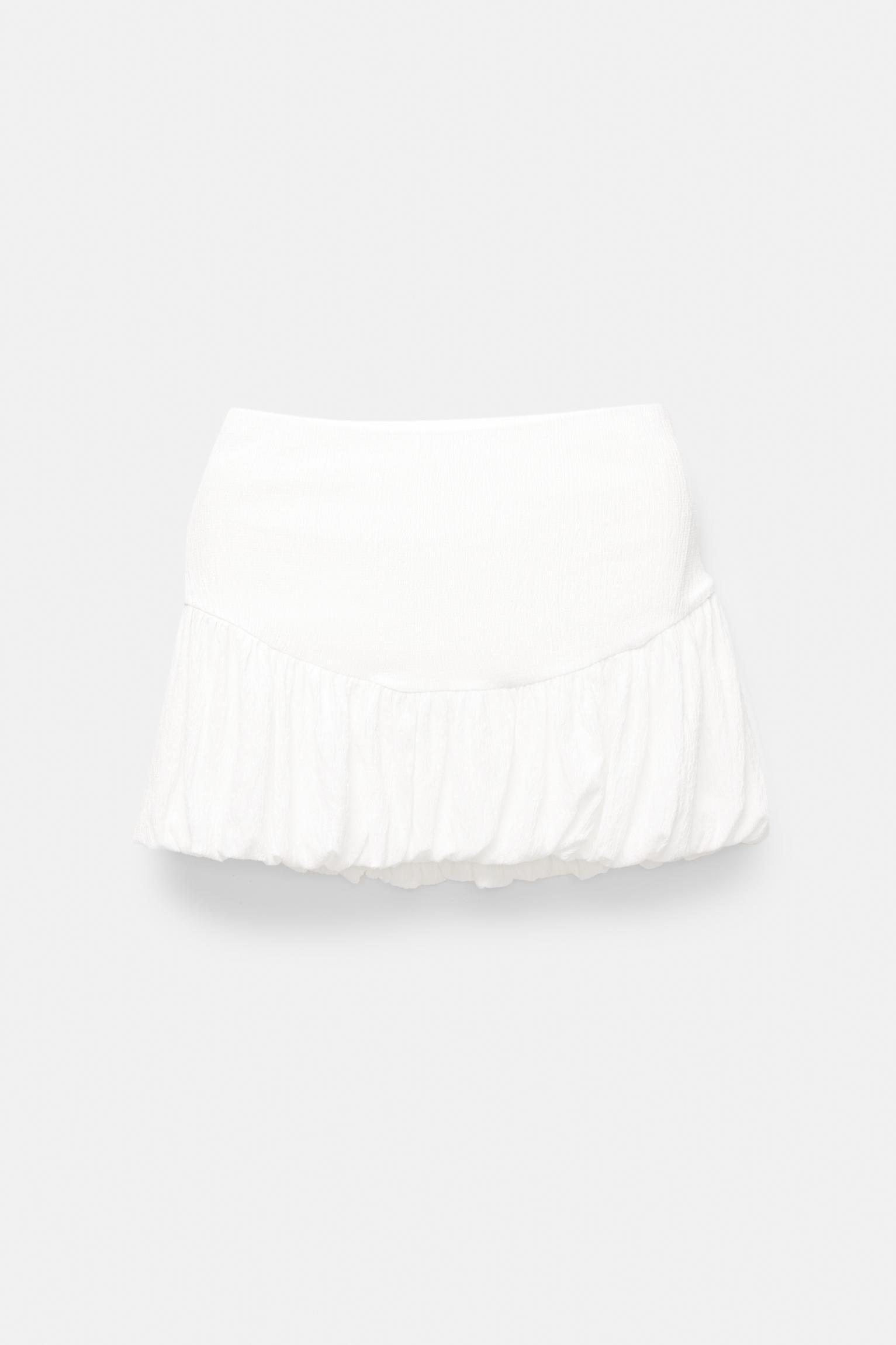 Balloon mini skirt with yoke detail Product Image