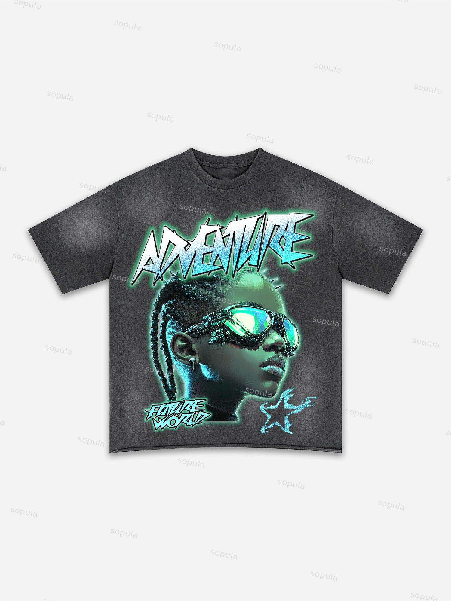 Fly By Choice Graphic Washed T-shirt Product Image