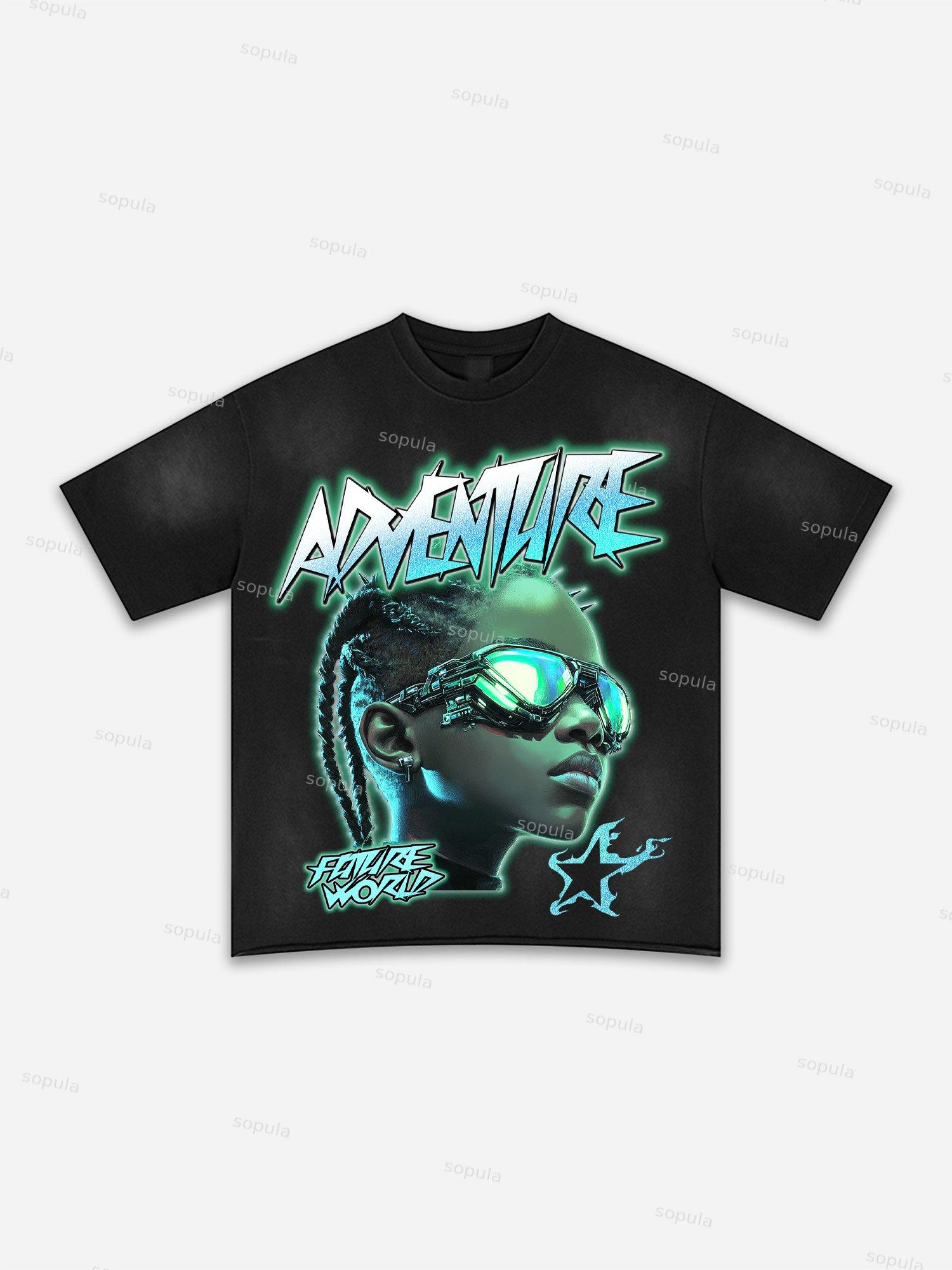 Fly By Choice Graphic Washed T-shirt Product Image