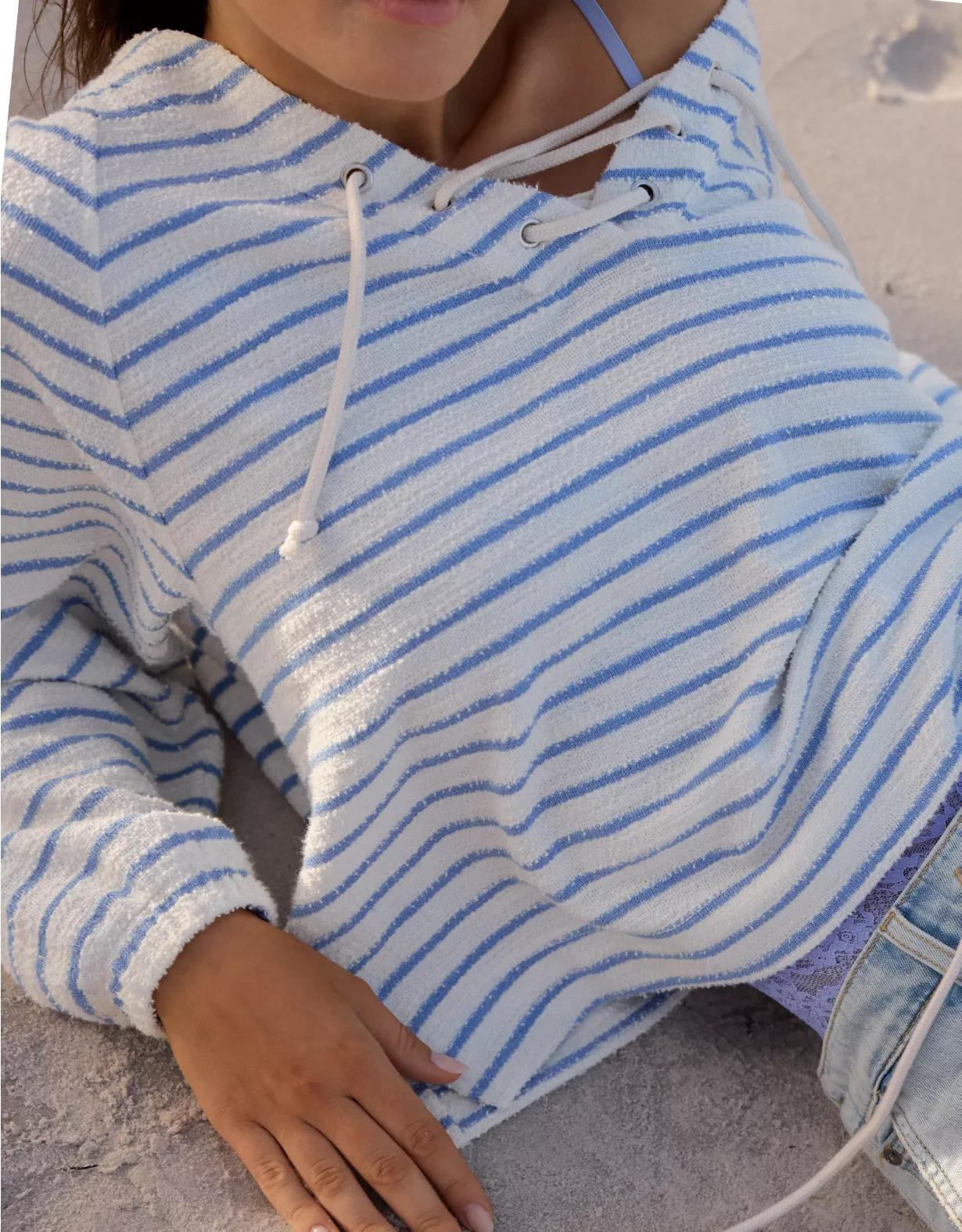 Aerie Lace Up Sweatshirt Product Image