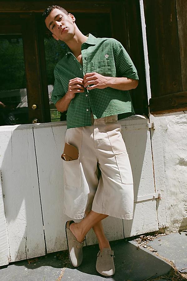 Urban Outfitters UO Check Pattern Cutoff Oxford Shirt Top Mens at Urban Outfitters Product Image