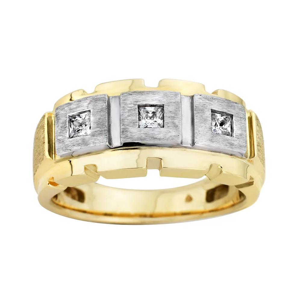 Men's Two-Tone 10k Gold 1/3 Carat T.W. Diamond Ring, 10k Two Tone Product Image