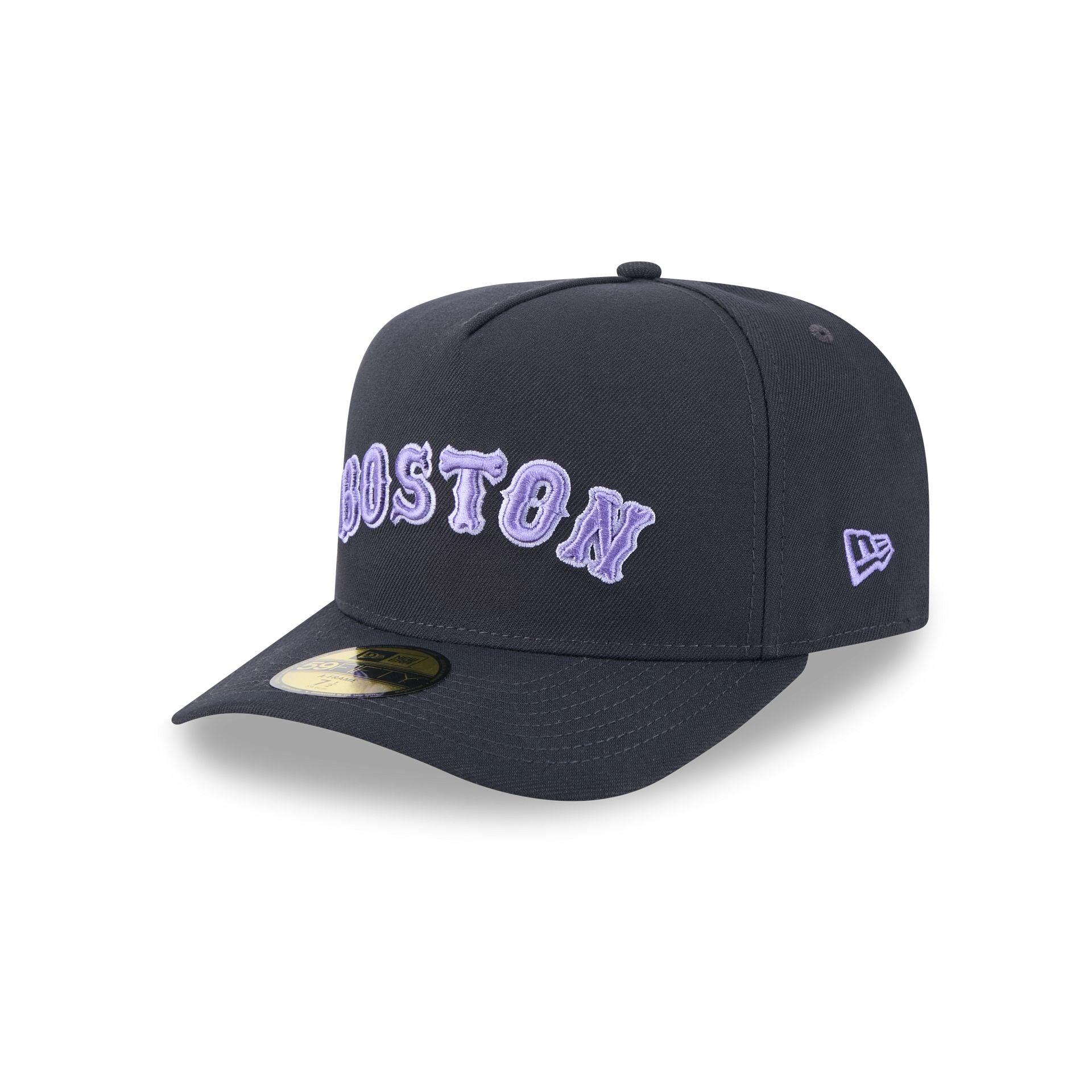 Boston Red Sox Navy Lavender 59FIFTY A-Frame Fitted Hat Male Product Image