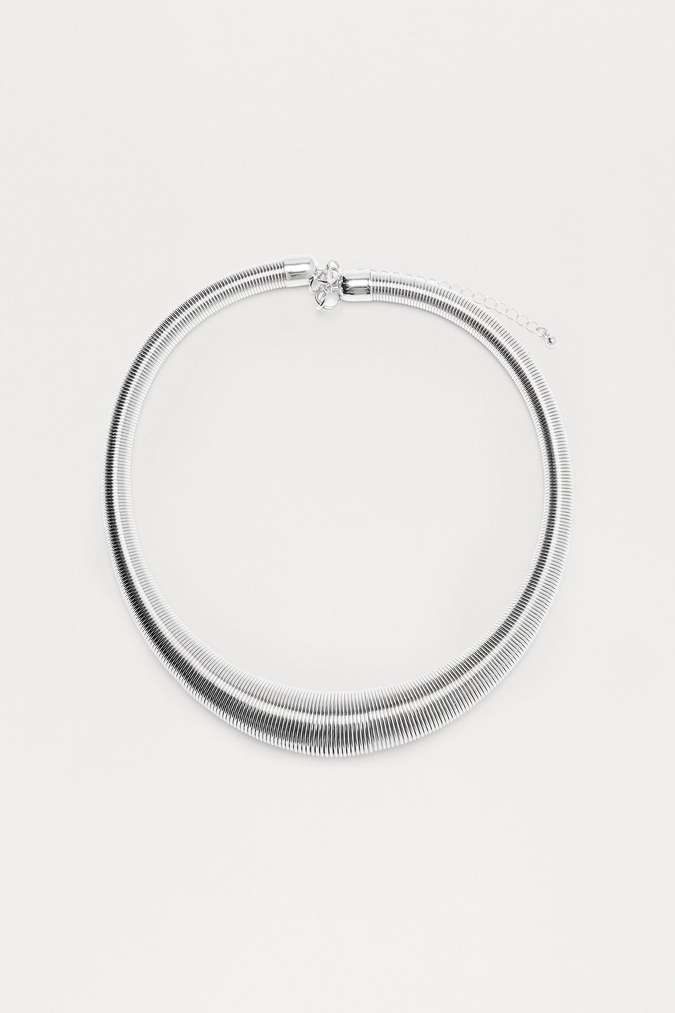 Solid Classy Choker Necklace - Silver Female Product Image