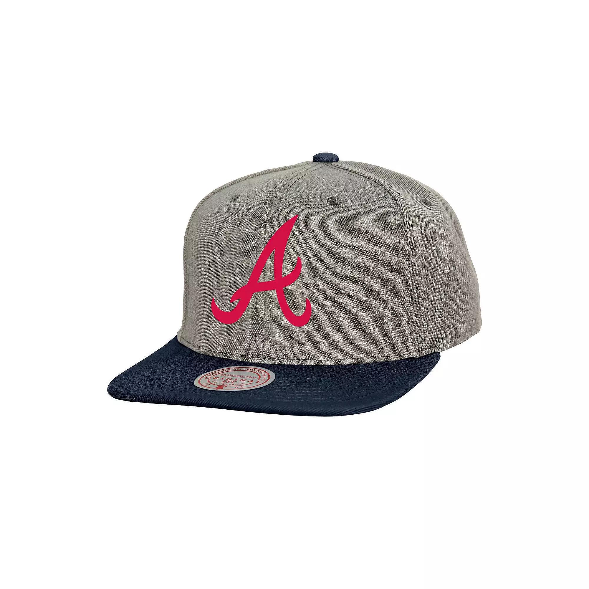 Men's Mitchell & Ness Gray Tampa Bay Rays Cooperstown Collection Basic Flip Snapback Hat, Grey Product Image