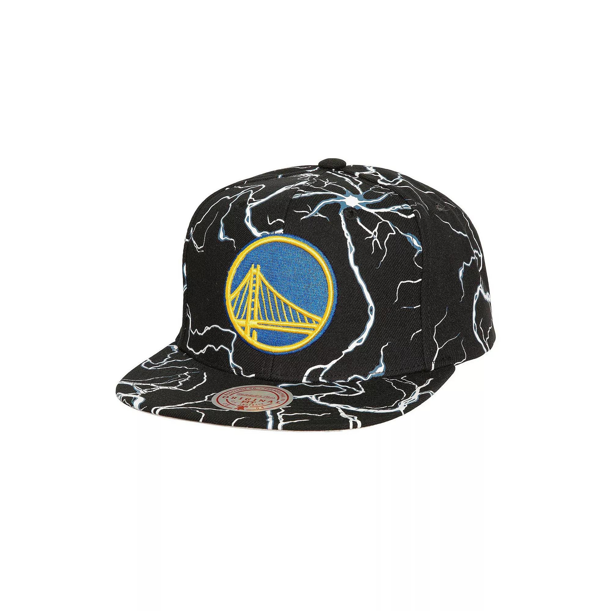 Mens Mitchell & Ness Golden State Warriors Storm Season Snapback Hat Product Image