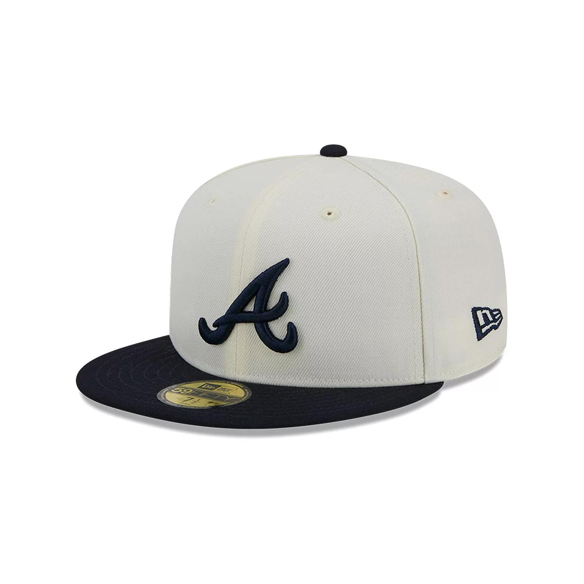 New Era Mens New Era Braves Cooperstown Chrome 59FIFTY Fitted Hat - Mens Product Image