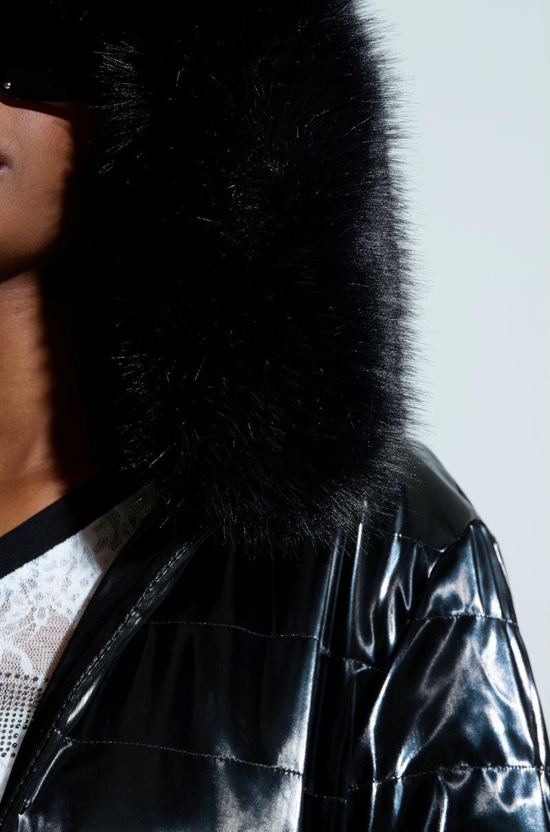 MIDTOWN LIQUID VELVET PEPLUM COAT Product Image