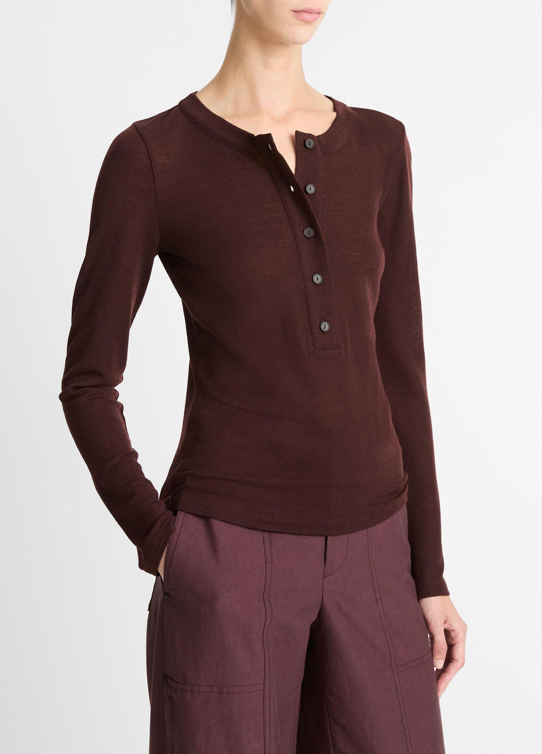 Wool Long-Sleeve Henley Product Image