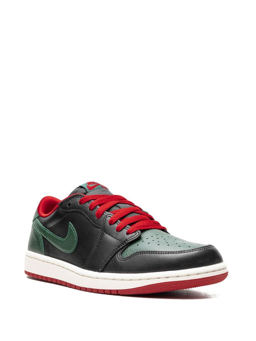 Jordan 1 Retro Low OG "Black/Gorge Green" sneakers Product Image