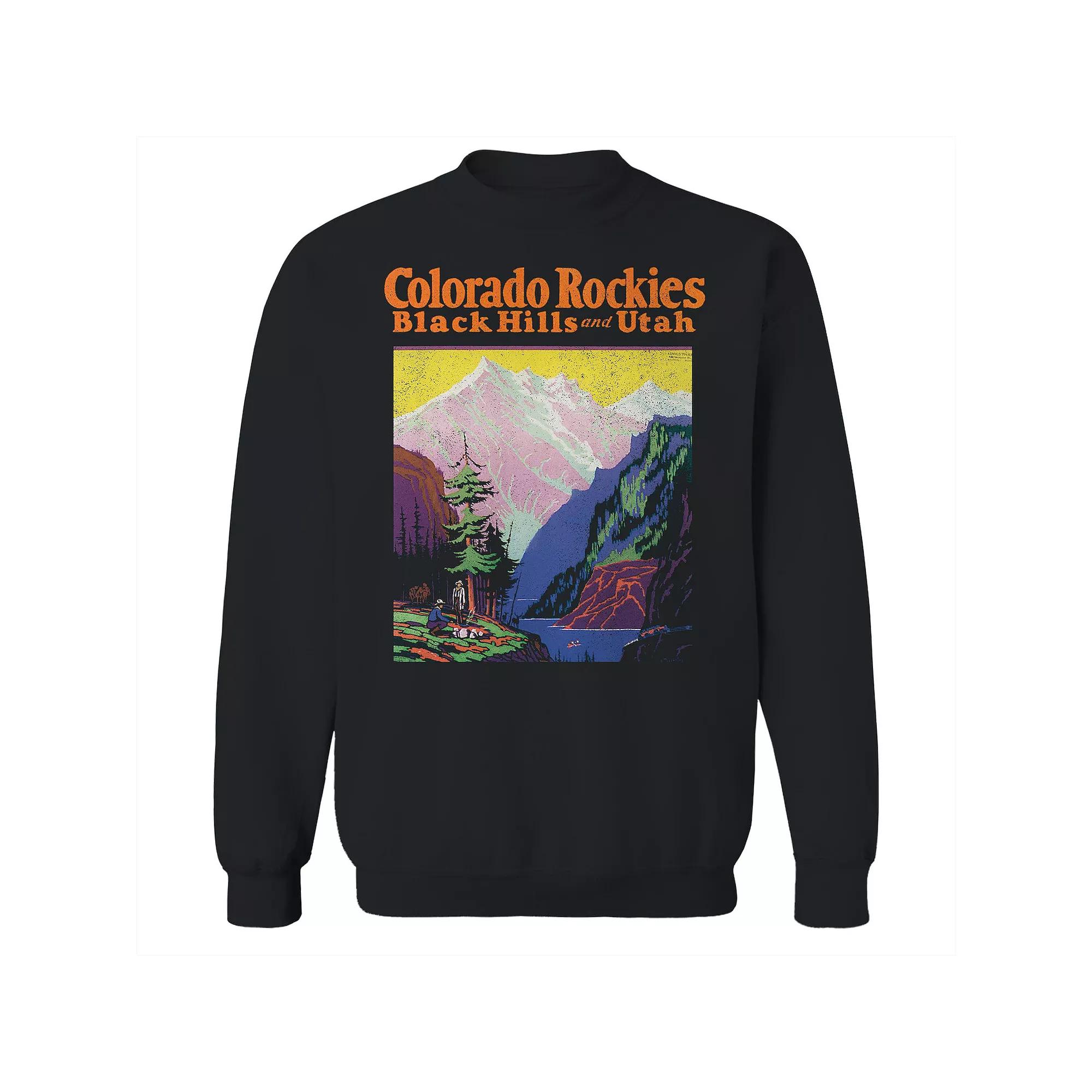 Men's Colorado Rockies Dark Fleece Sweatshirt, Size: Small, Black Product Image