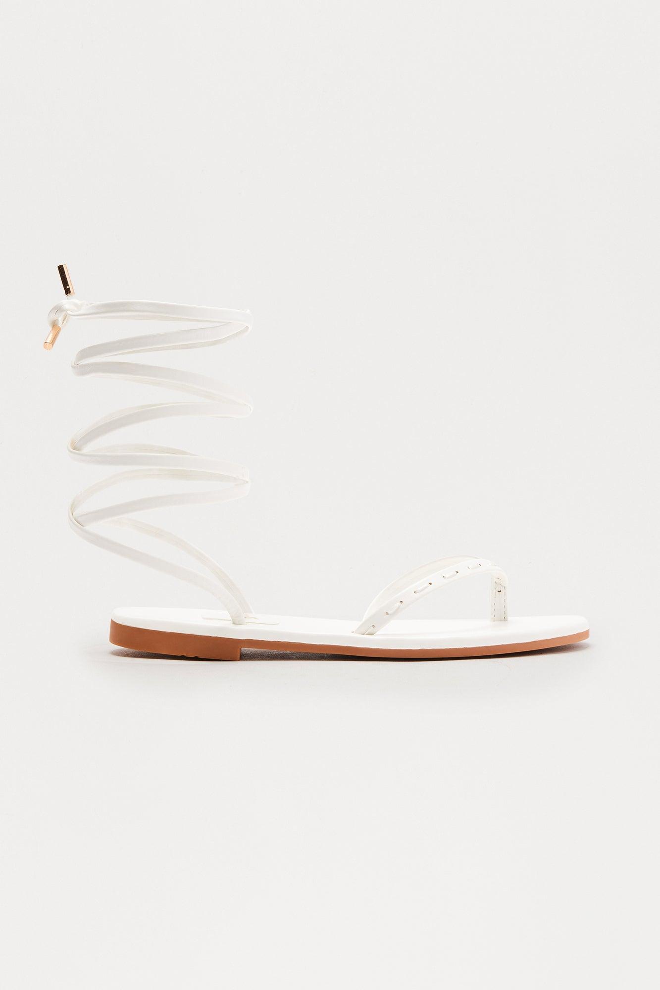 Playa Vista Wrap Up Sandals - White Female Product Image