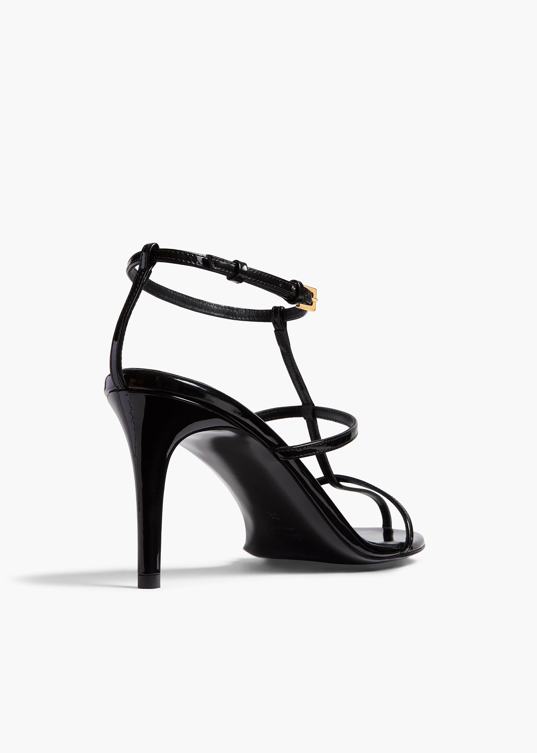 Cage Sandal in Black Patent Leather Product Image