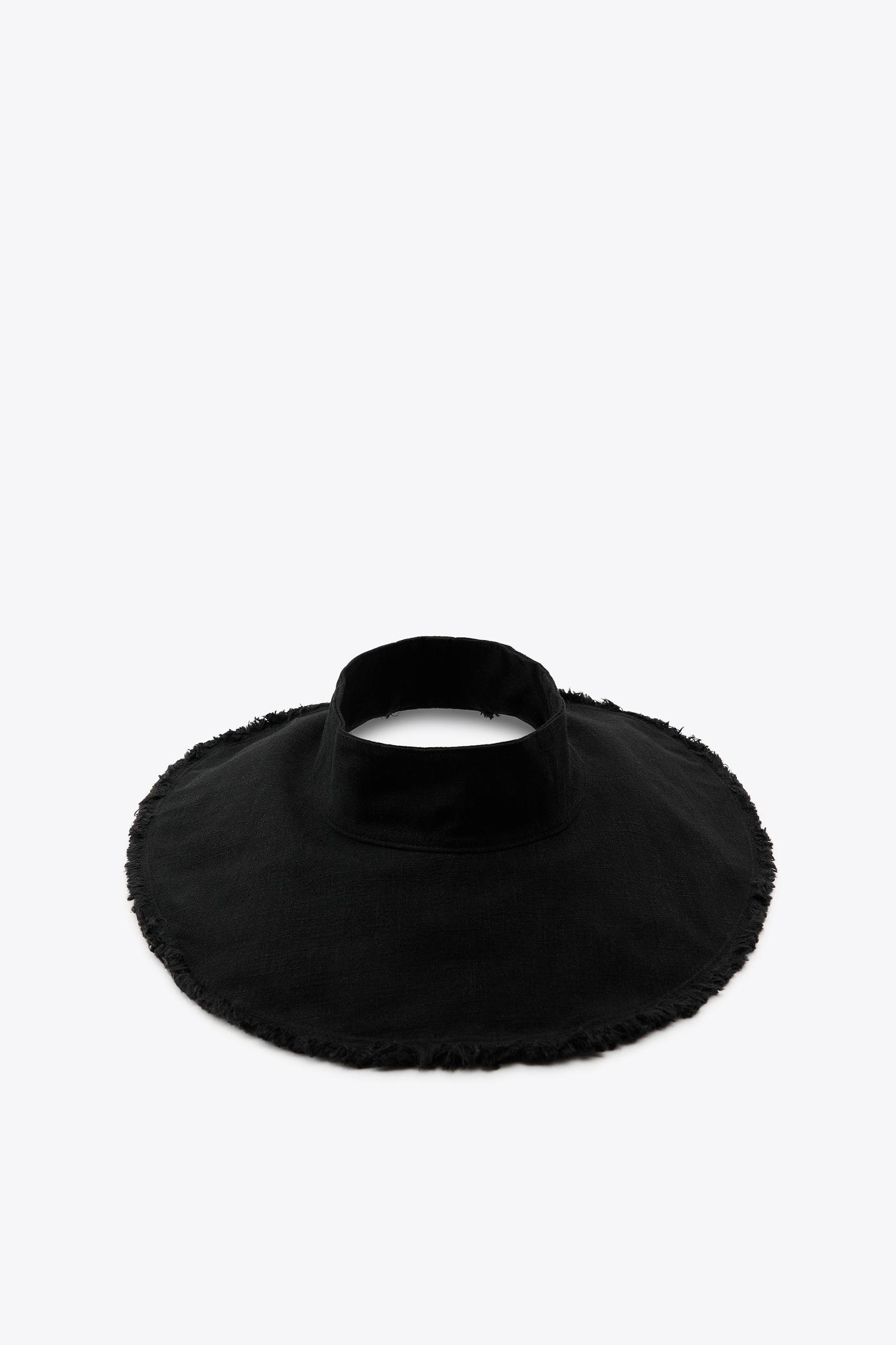 LINEN-BLEND FRAYED VISOR Product Image