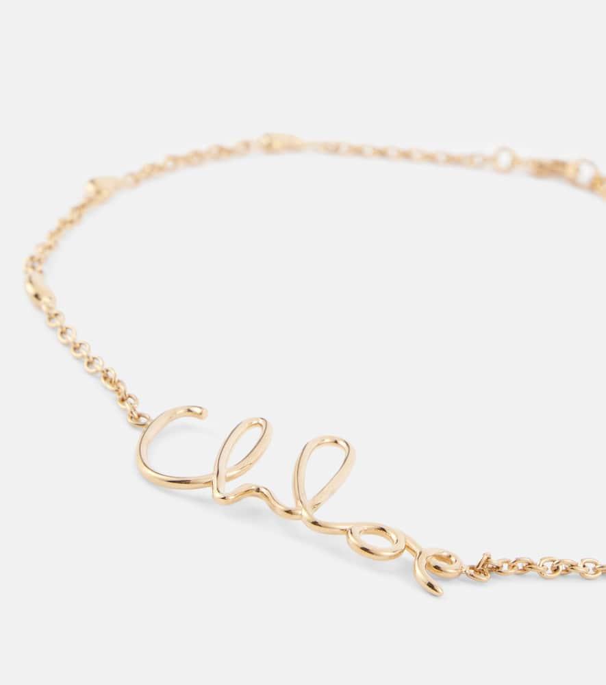 CHLOÉ Golden Logo Shells Necklace Product Image