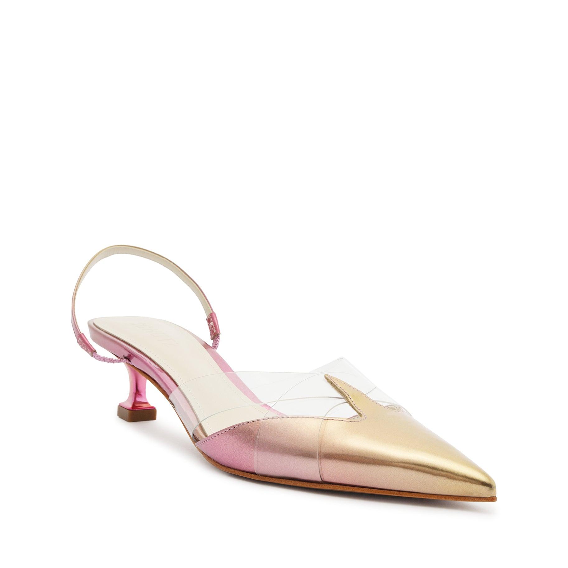 Tori Kitten Vinyl & Specchio Leather Pump Female Product Image