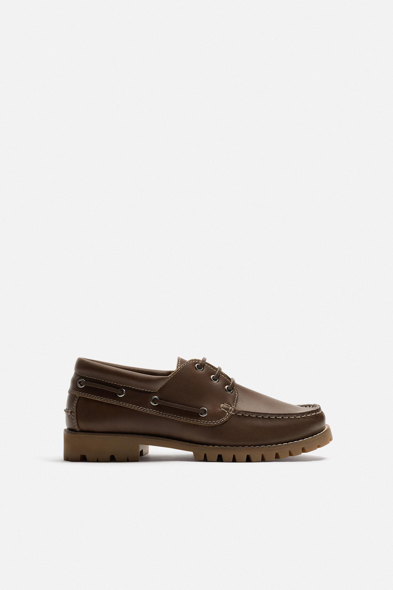 LEATHER BOAT SHOES Product Image