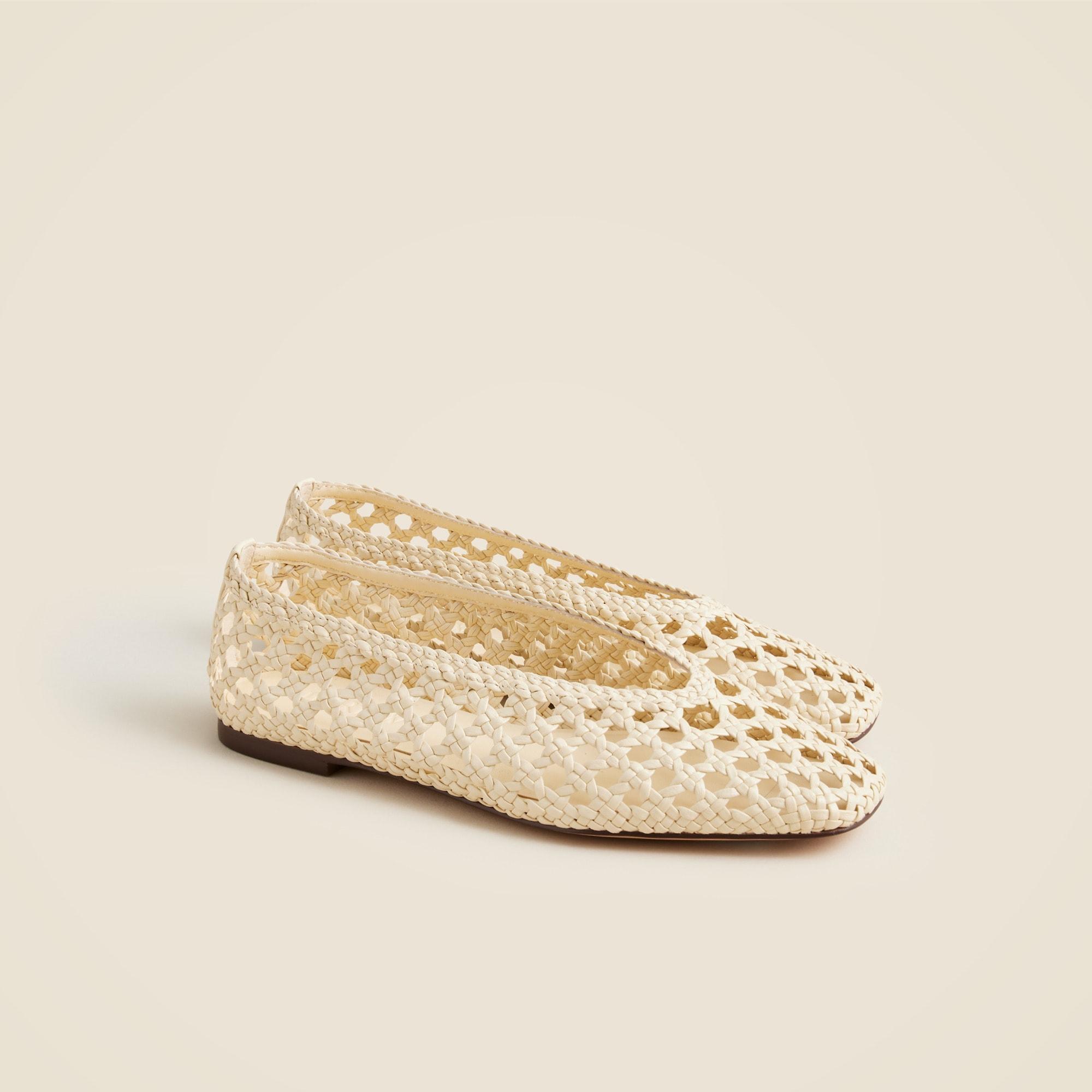 Quinn handwoven ballet flats in leather Product Image