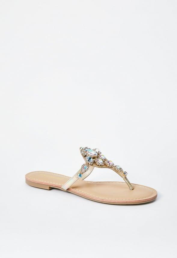 Delisa Jeweled Flat Sandal Product Image