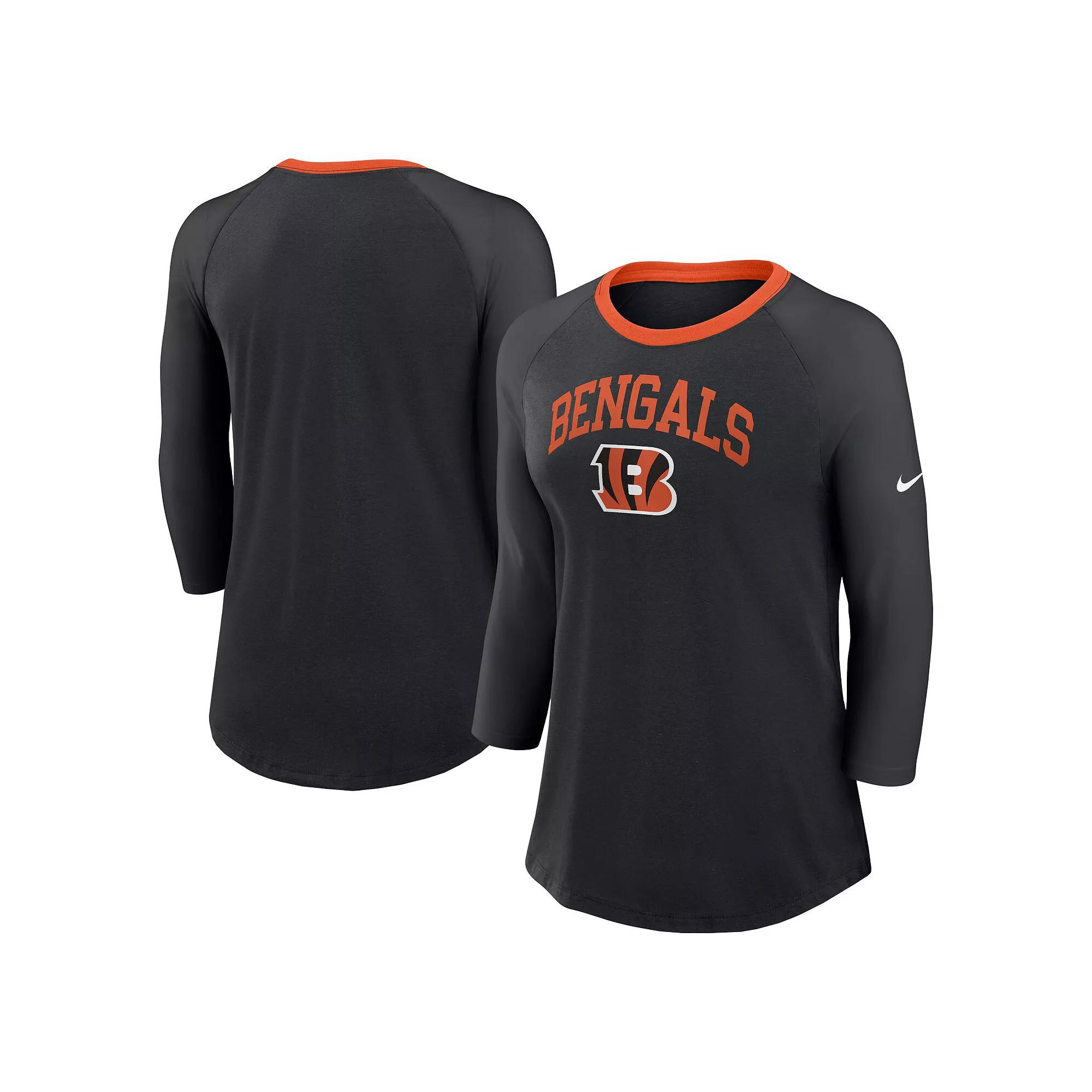 Cincinnati Bengals Nike Womens NFL 3/4-Sleeve T-Shirt | 01UE01QO9A-PVL Product Image