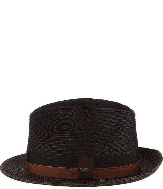Dorfman Milano Scala York Paper Braided Straw Fedora 2 1/3#double; Brim Hat Product Image