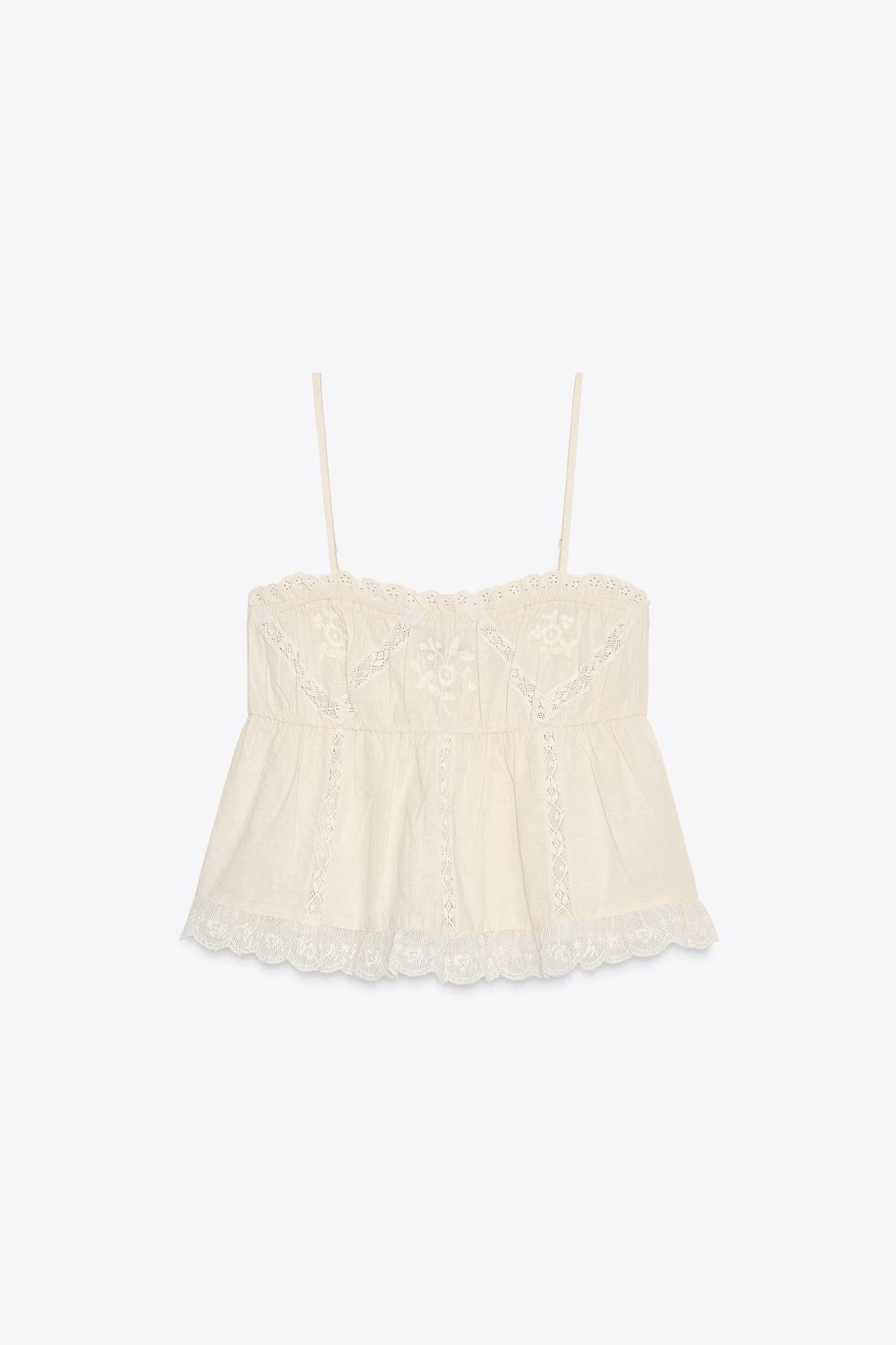 EMBROIDERED ELASTICIZED TOP Product Image