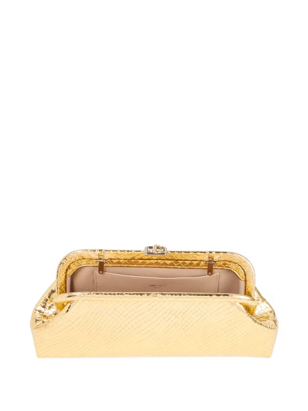metallic textured clutch bag Product Image