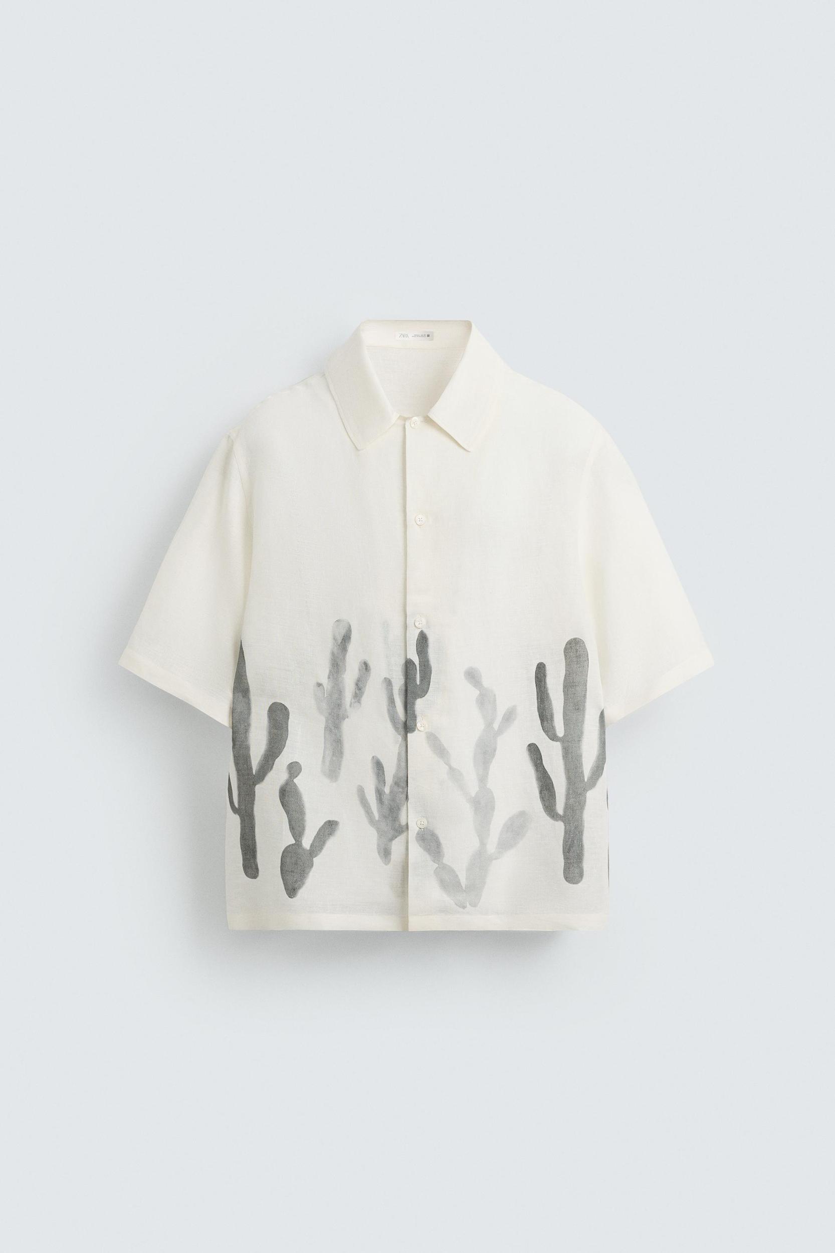 LINEN - VISCOSE CACTUS SHIRT Product Image