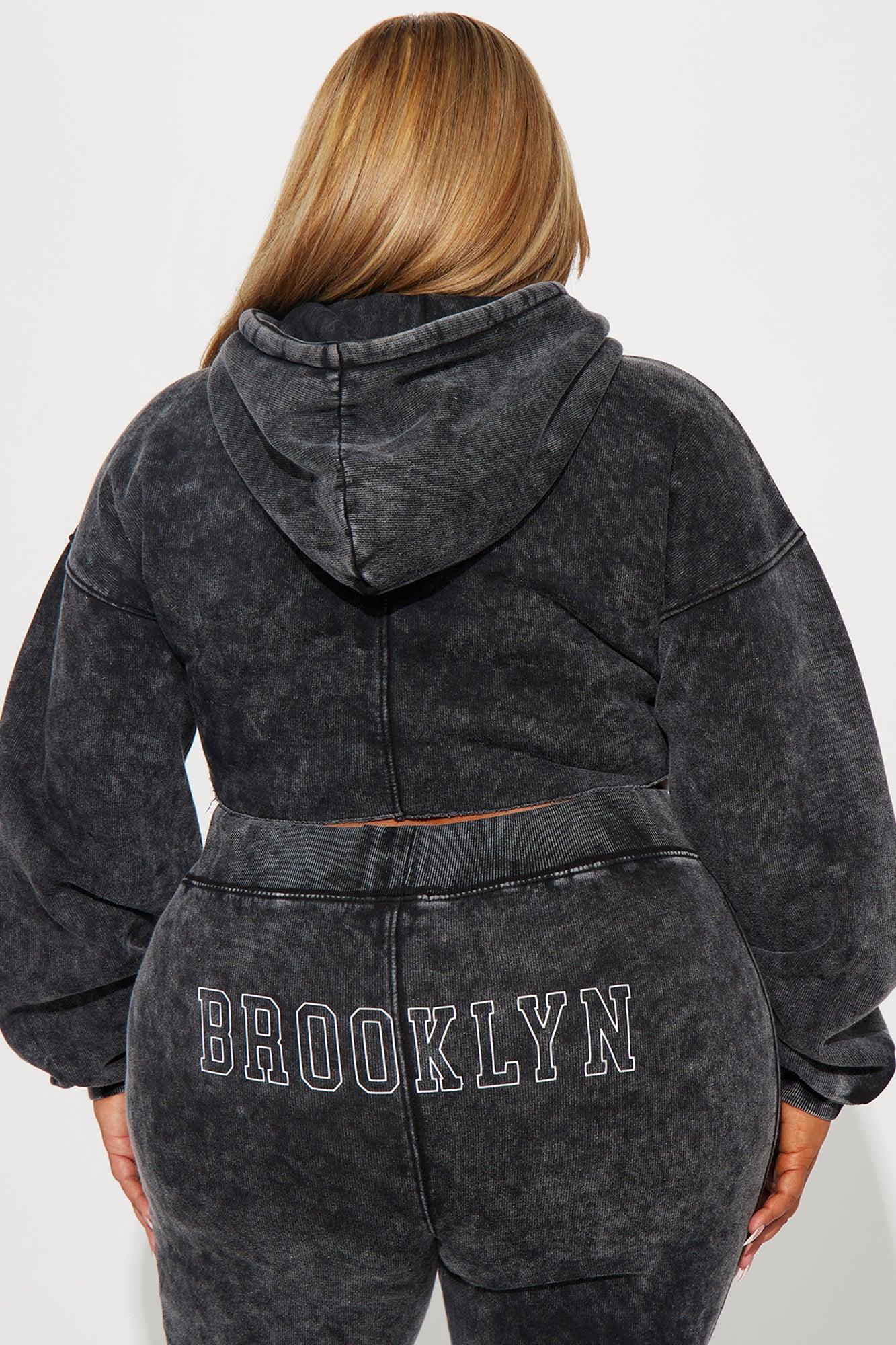 Brooklyn City Washed Hoodie - Black Wash Product Image