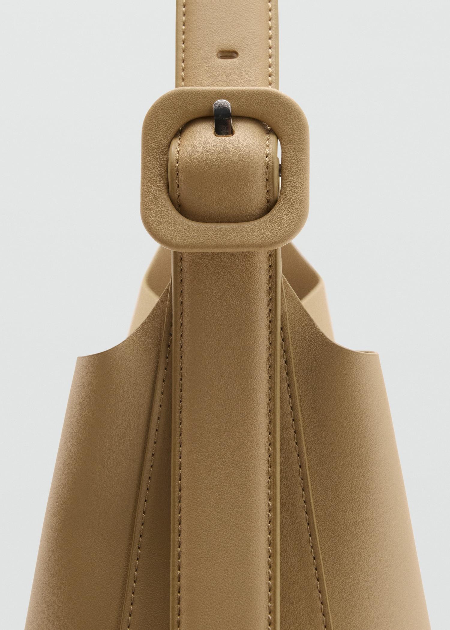 Leather effect bucket bag - Women | MANGO USA Product Image