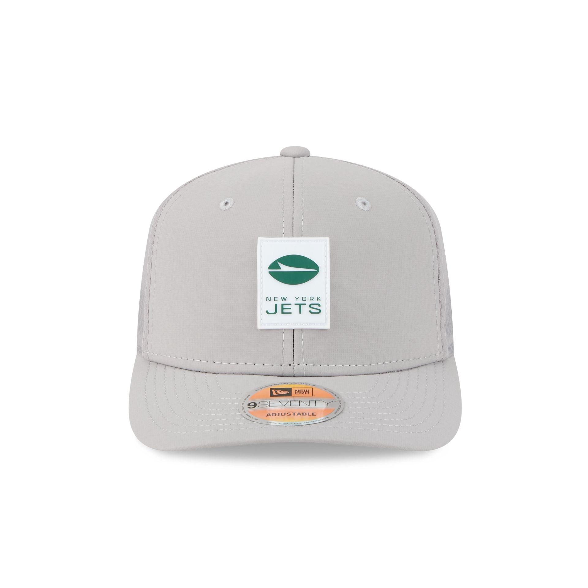 New York Jets 2025 Sideline Hot Weather Gray 9SEVENTY Trucker Hat Male Product Image
