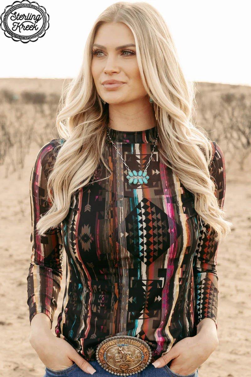 Aztec Warrior Mesh Top Product Image