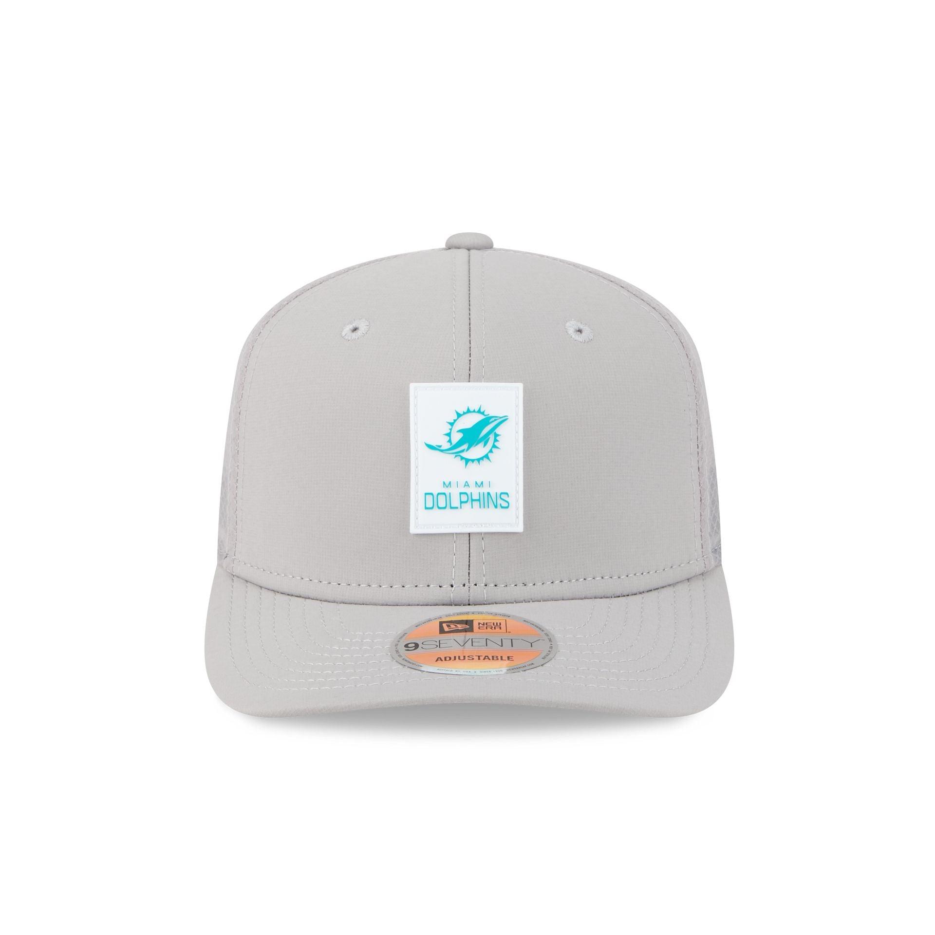 Miami Dolphins 2025 Sideline Hot Weather Gray 9SEVENTY Trucker Hat Male Product Image