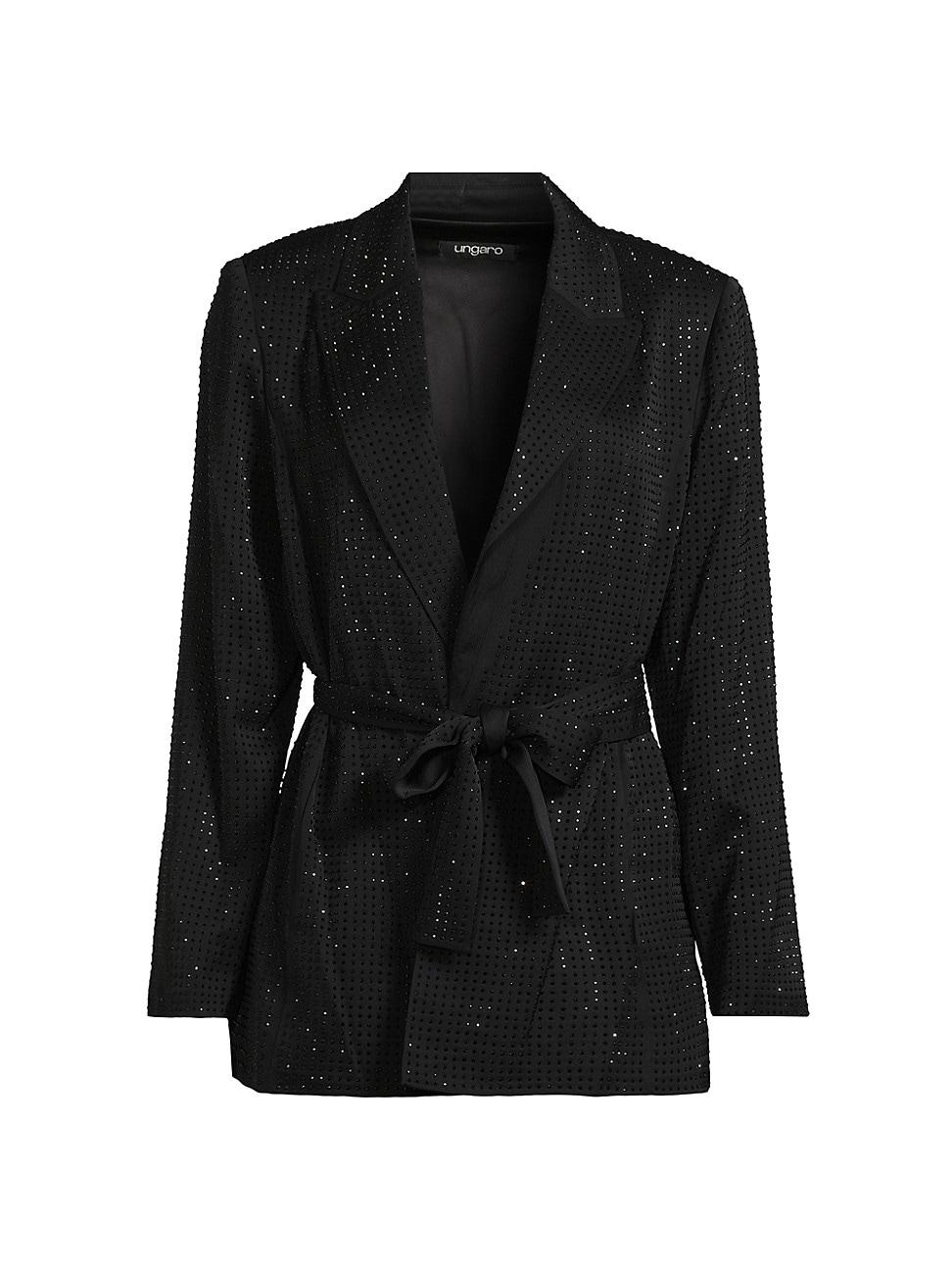 Womens Willow Hotfix Stretch-Silk Self-Tie Jacket Product Image