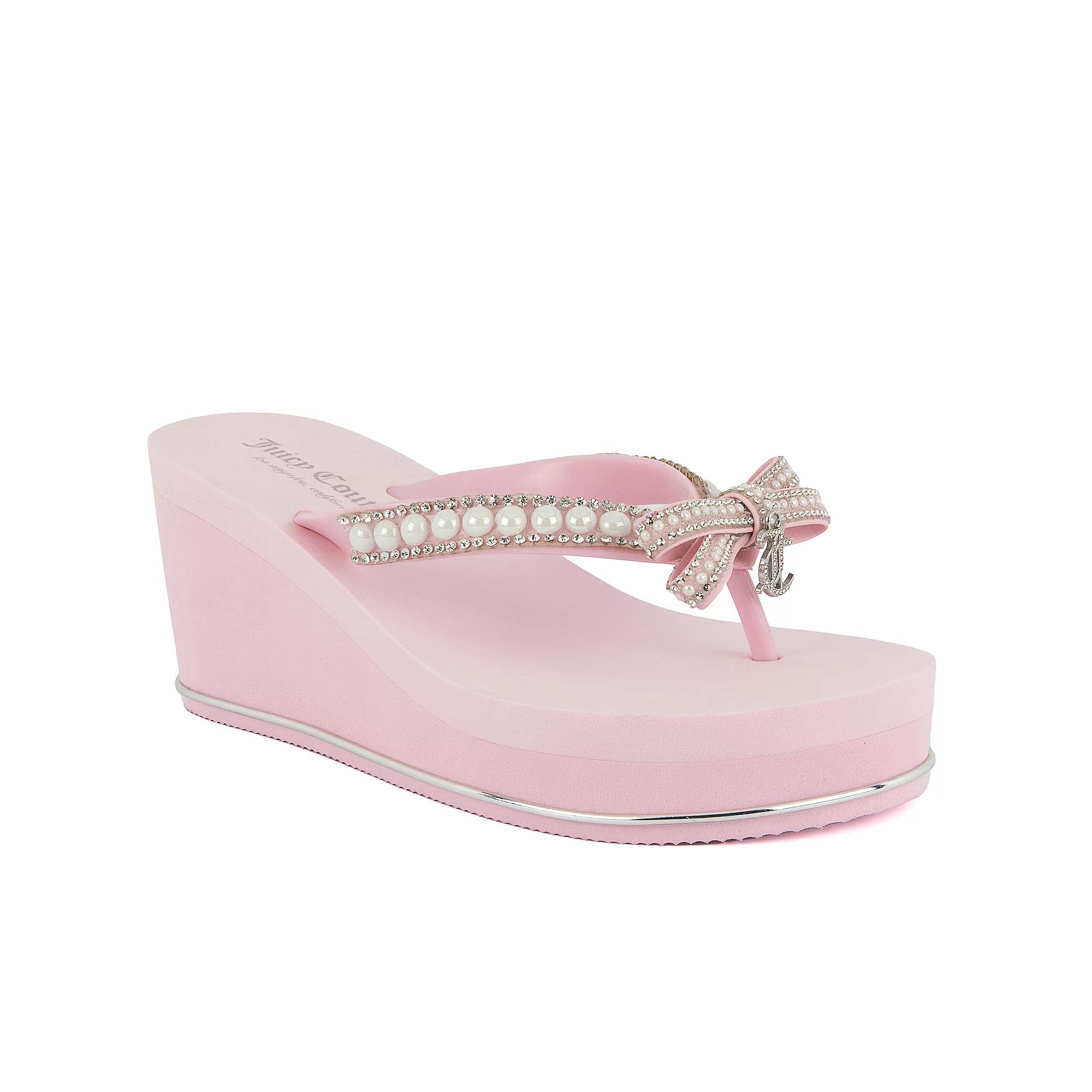 Juicy Couture Uche Women's Wedge Sandals, Size: 8, Blush White Product Image